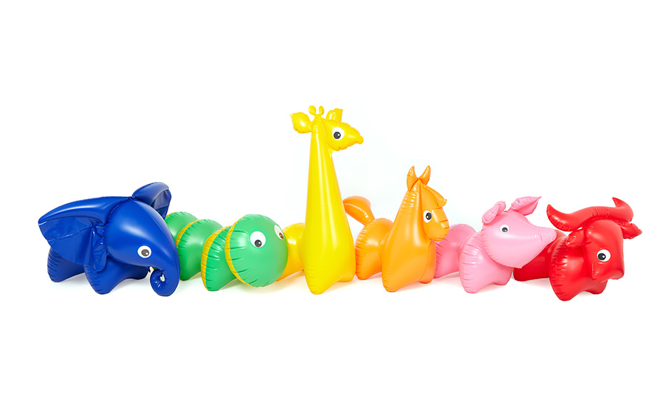 Classic Caterpillar inflatable toy designed by Libuše Niklová