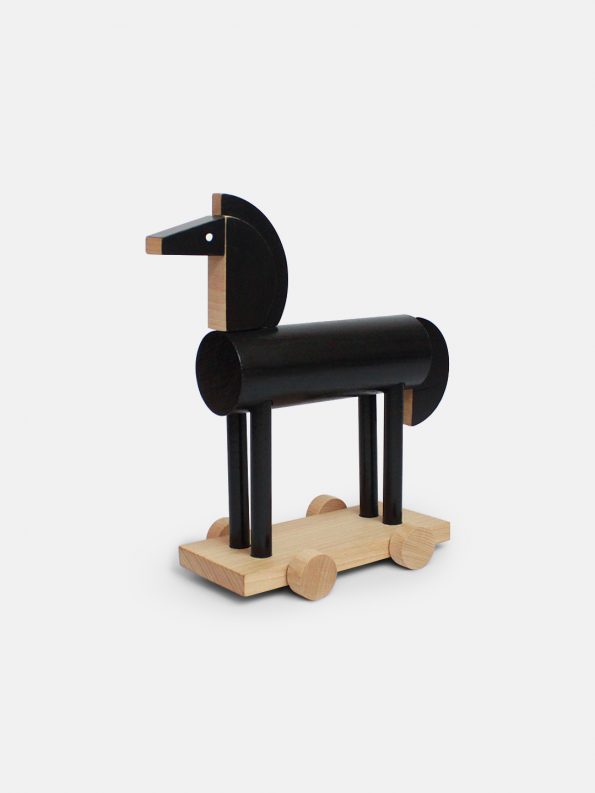Noxus The Wooden Horse by Kutulu - contemporary Czech design animal wooden toy - black horse